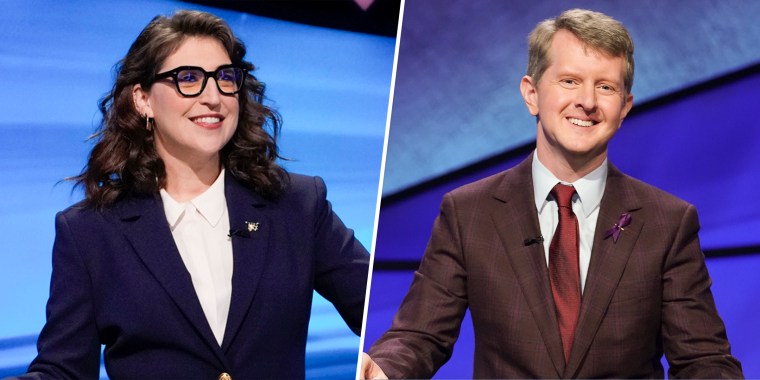 Mayim Bialik and Ken Jennings have been sharing guest-hosting duties at "Jeopardy!" during Season 38. 