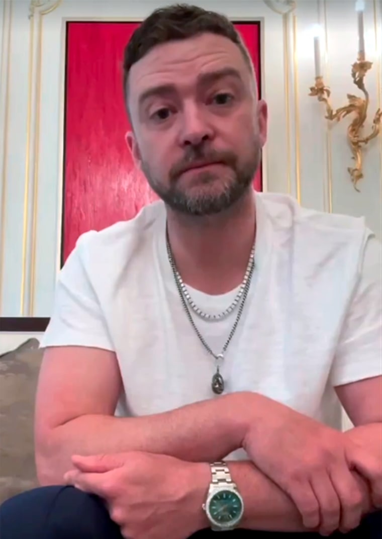 Justin Timberlake apologized on Instagram.