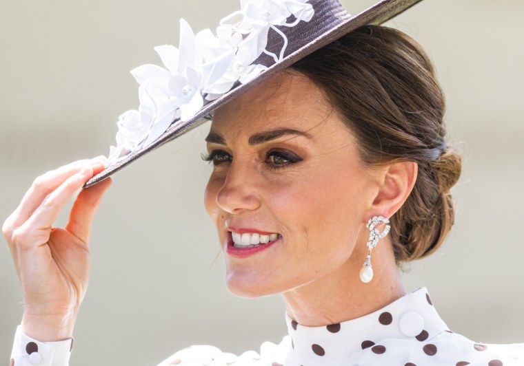 Kate Middleton Borrows the Queen's Pearl & Diamond Earrings