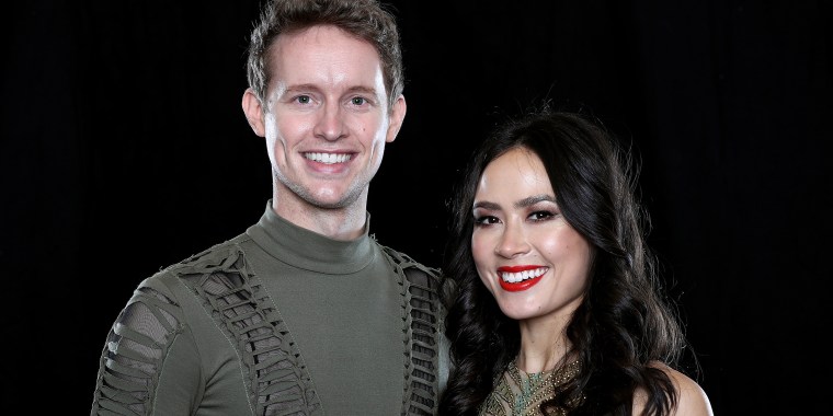 Bates and Chock at the U.S. Figure Skating Championships in Las Vegas in 2021. 