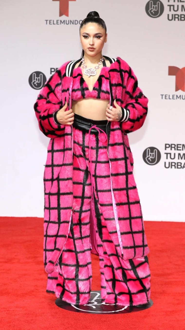 Mariah Angeliq en la alfombra roja de Premios Tu Música Urbano  2022.