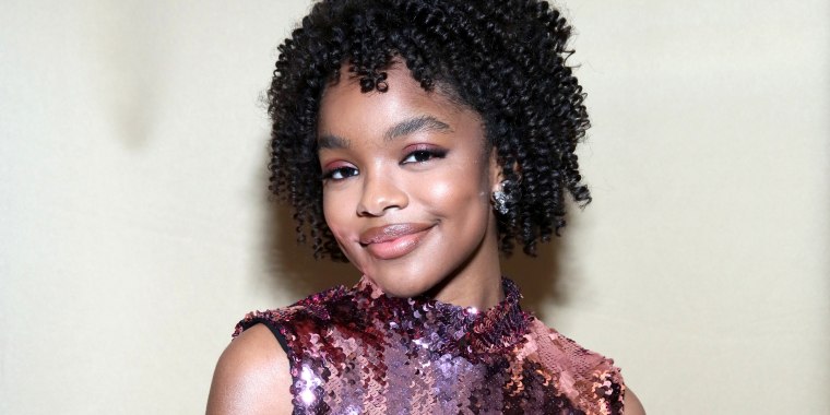 Marsai Martin poses during the 2022 15th Annual Essence Black Women In Hollywood Awards Luncheon in Beverly Hills, California. 