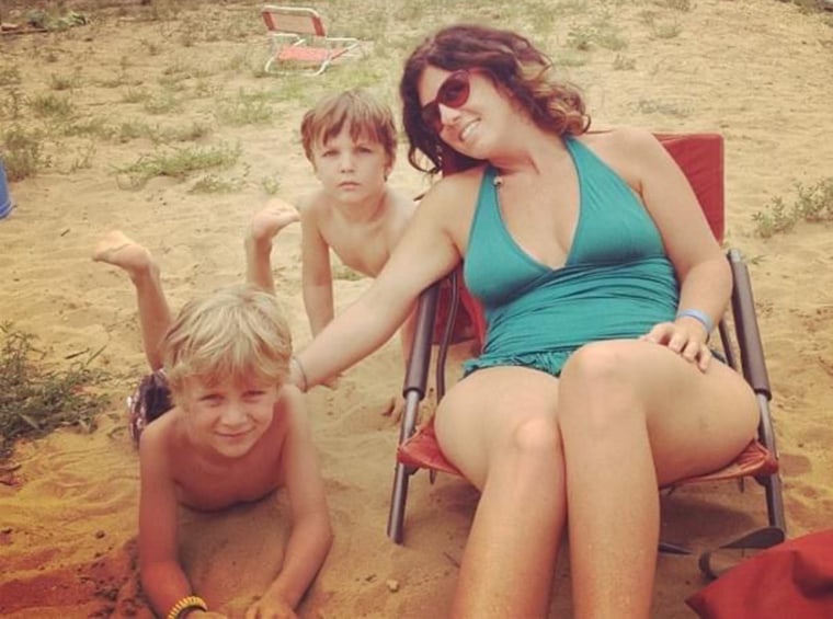 Alexis Tucci with her boys when they were young.