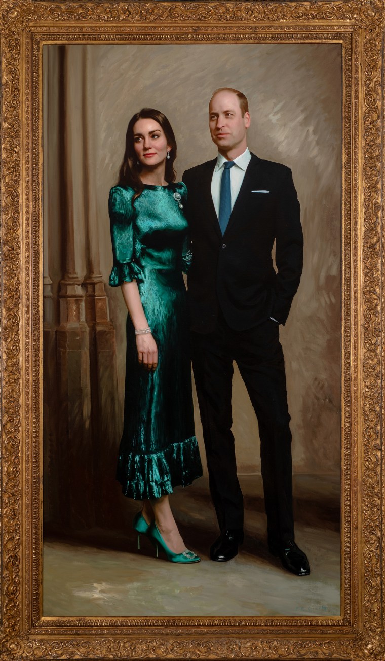 The Duke and Duchess of Cambridge in their first official portrait.