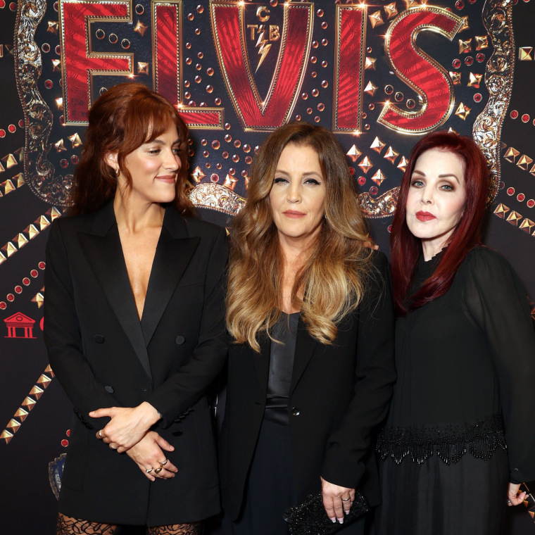 Riley Keough, Lisa Marie Presley and Priscilla Presley at a special Screening of ELVIS, in Memphis, TN, on June 11, 2022.