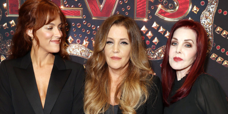 Riley Keough, Lisa Marie Presley and Priscilla Presley at a special Screening of ELVIS, in Memphis, TN, on June 11, 2022.
