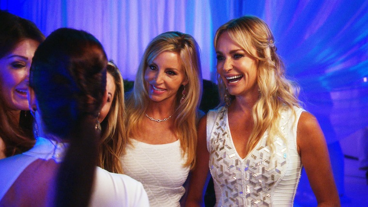 Camille Grammer and Taylor Armstrong in "RHOBH."