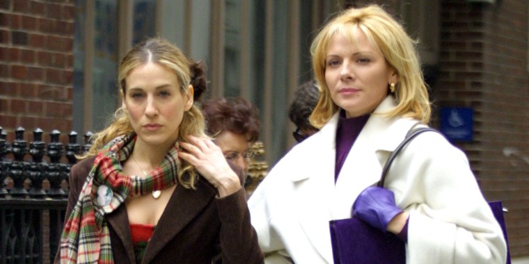 Filming "Sex and the City" on March 15,2001