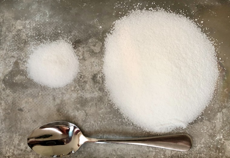 Five grams of sugar versus 65 grams is a clear win.