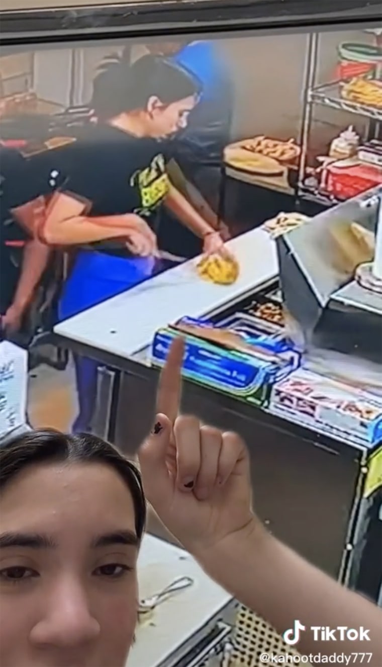 Surveillance footage of González cutting the lemon.