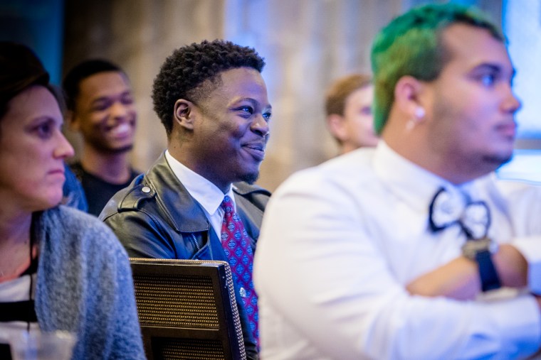 An attendee at a True Colors United summit in 2017.