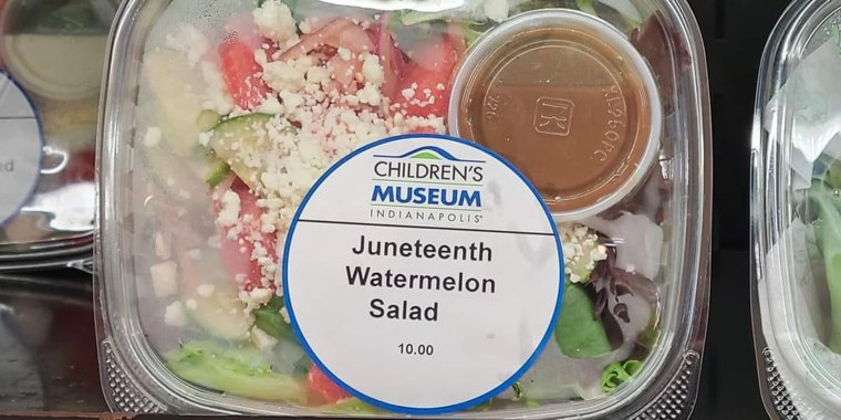 A photo that has been circulating on social media of the "Juneteenth watermelon salad."