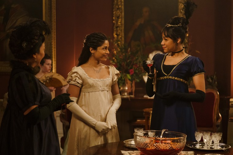 Freida Pinto and Zawe Ashton in "Mr. Malcolm's List."