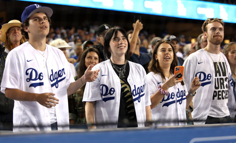 Celebrities At The Los Angeles Dodgers Game