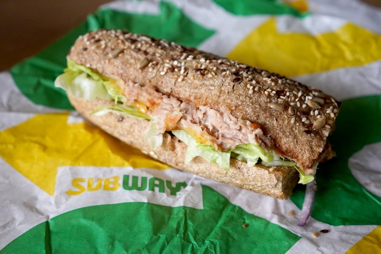 A Tuna Sandwich from a Subway restaurant.