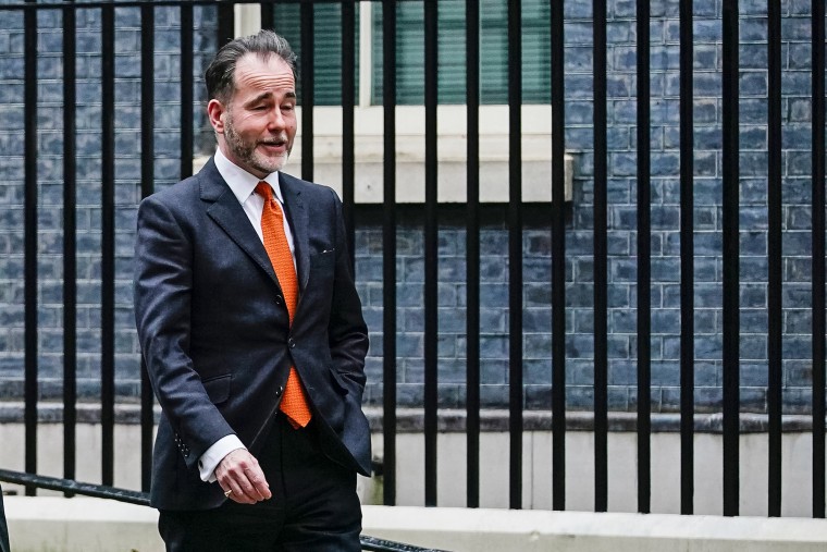 Former Deputy Chief Whip Chris Pincher in Downing Street, London on Feb. 8, 2022.