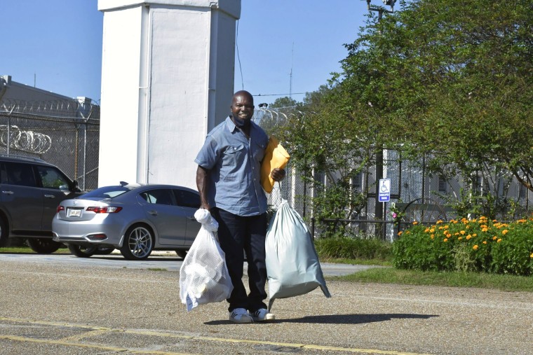 Louis Mitchell leaves Angola State Penitentiary in 2021 after 55 years.