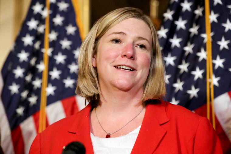 Nan Whaley, Mayor of Dayton, Ohio, speaks during a news conference with Democrats from Congress at the Capitol on Sept. 9, 2019, in Washington, D.C.