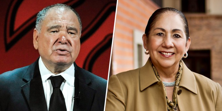 Raúl Yzaguirre, founder and former leader of the National Council of La Raza, and Julieta García, former president of the University of Texas at Brownsville.