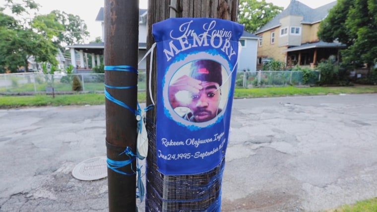 A poster memorializing Rakeem Ingram.