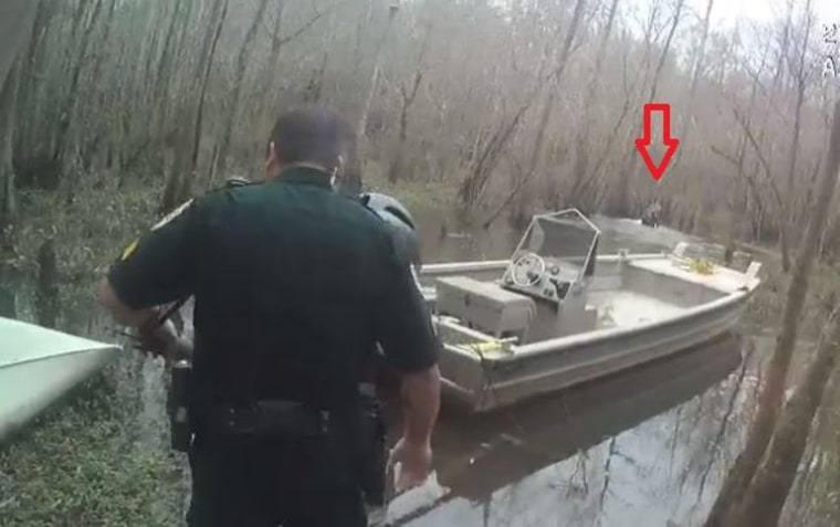 Dusty Mobley evaded sheriff's deputies on Jan. 3 by diving into a swamp along the Yellow River after they tried to talk to him in reference to a $40,000 stolen boat. 