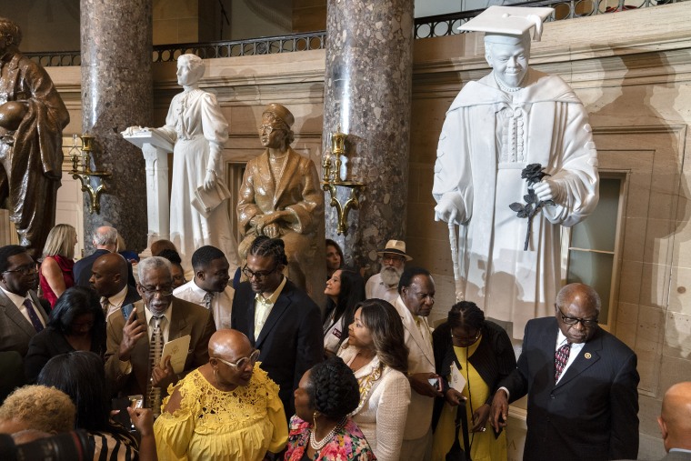 A statue of a trailblazing Black educator gets a home in the U.S. Capitol, replacing a Confederate general