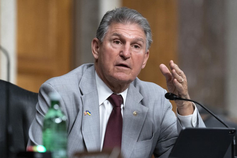 Sen. Joe Manchin, D-W.Va., speaks during a Senate Armed Services hearing on Capitol Hill, on May 10, 2022.