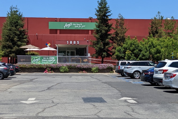 At the Amy's Kitchen plant in San Jose, workers were told on Monday that the factory was closing.