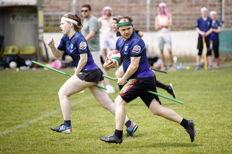 Quidditch players in Hanover, Germany, last month. 