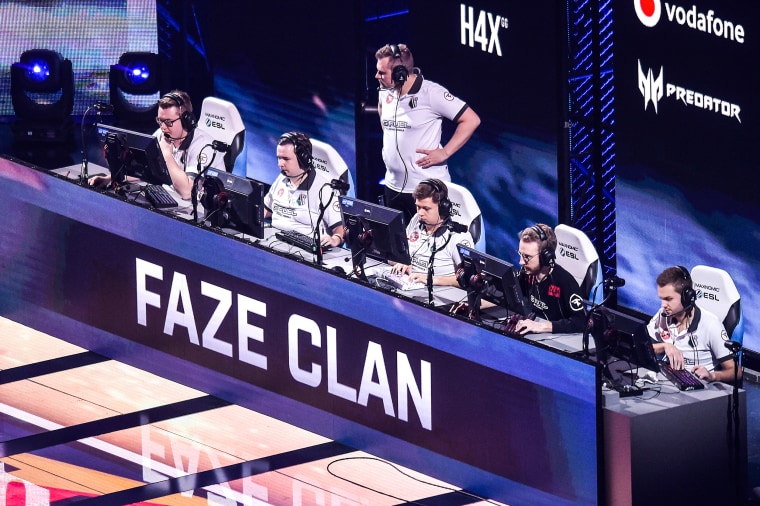 Team FaZe Clan plays Counter-Strike: Global Offensive in the semifinal game against Astralis on March 3, 2018, in Katowice, Poland.