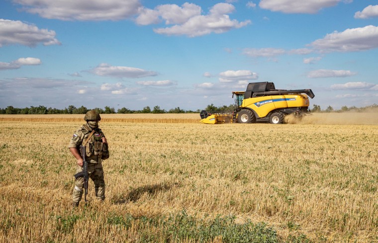 Harvesting and grain storage facilities in Melitopol, southern Ukraine - 14 Jul 2022