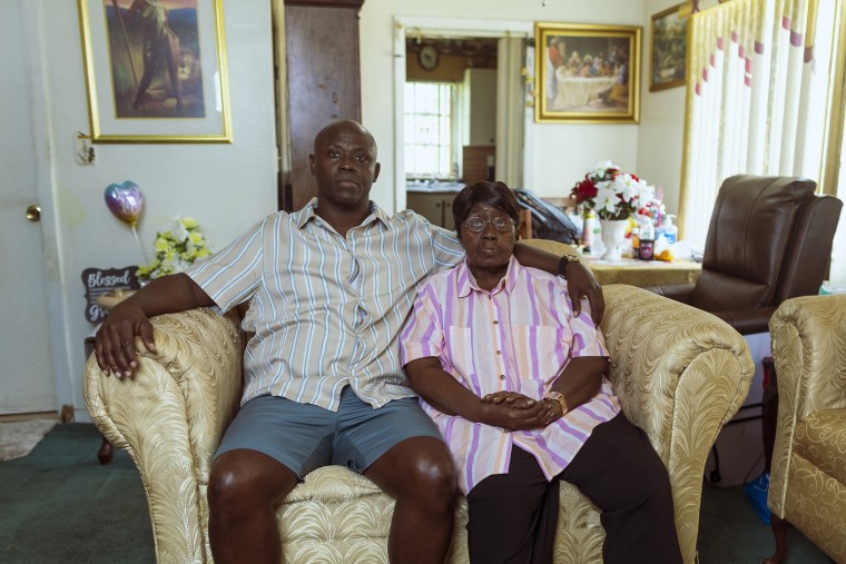 Image: Thomas Raynard James and his mother Doris Strong at their home in Miami on June 24, 2022.