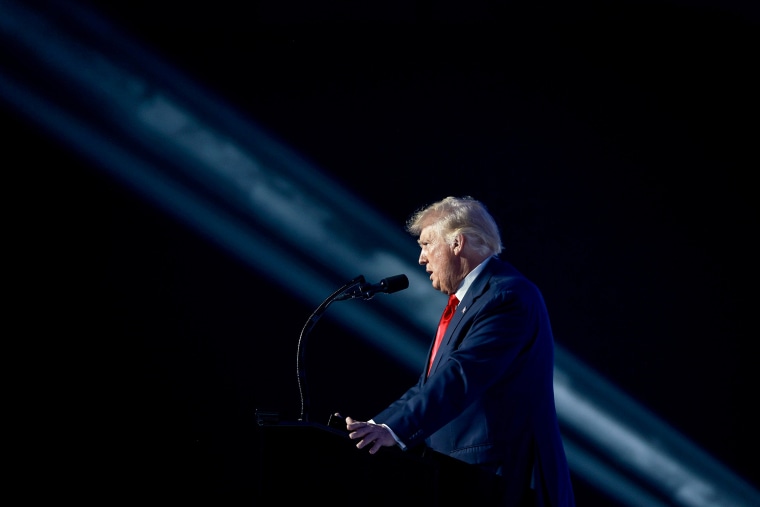 Former President Donald Trump speaks during the Turning Point USA Student Action Summit on July 23, 2022, in Tampa, Fla.