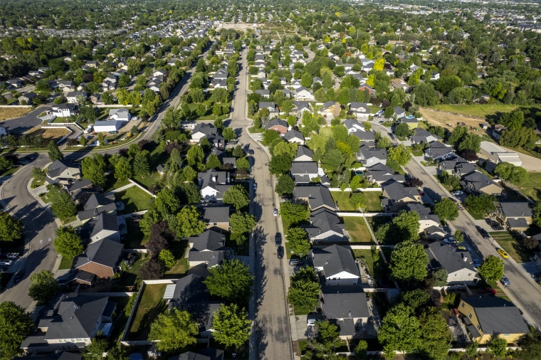 Image: Houses in Meridian, Idaho on  June 30, 2022.