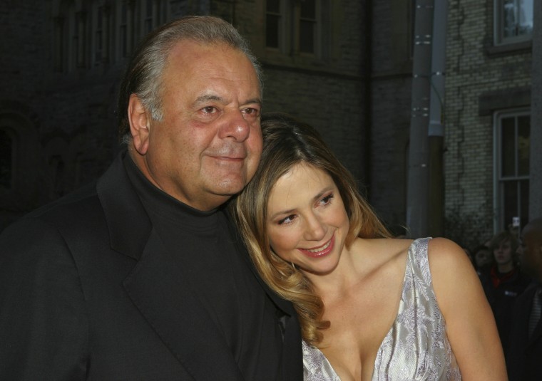 Paul Sorvino and his daughter Mira Sorvino attend the premiere of 
