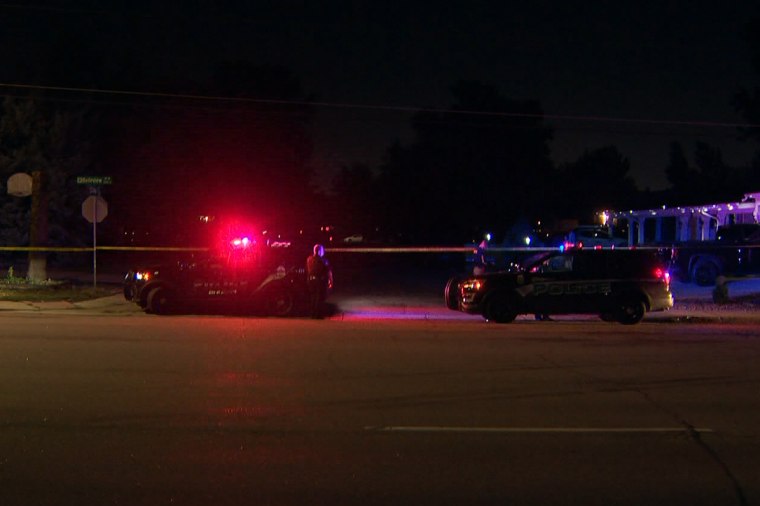 Englewood police investigate a shooting in Englewood, Colo.
