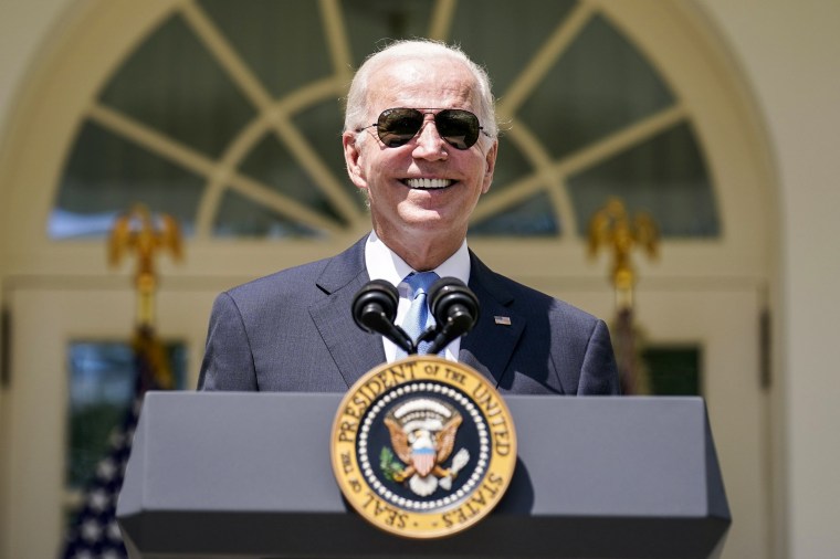 President Joe Biden speaks in the Rose Garden of the White House on July 27, 2022.