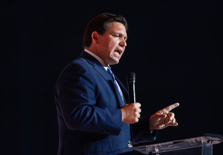 Florida Gov. Ron DeSantis speaks during the Turning Point USA Student Action Summit on July 22, 2022, in Tampa.