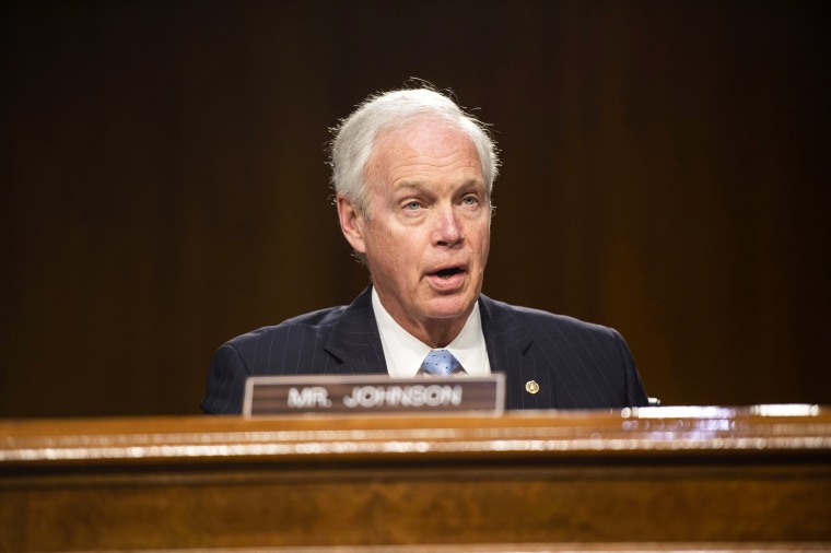 Sen. Ron Johnson, R-Wis., speaks during a Senate Foreign Relations Committee hearing on April 26, 2022, in Washington.