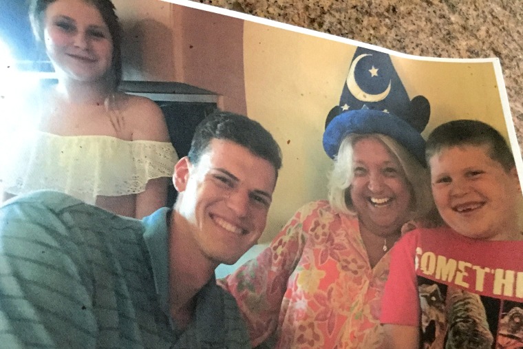 Lucinda Bonk with her family on a cruise in June 2018, three months before she died after undergoing a hip replacement.