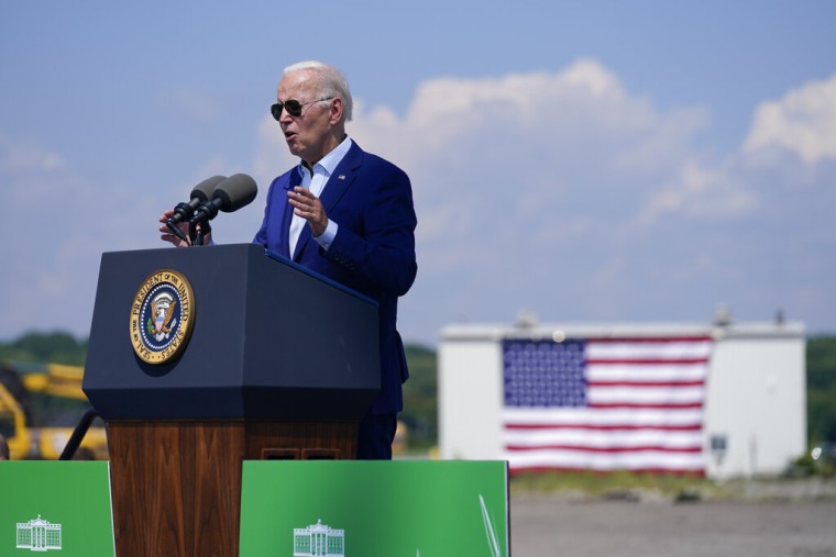 El presidente, Joe Biden, habla sobre la emergencia climática desde Somerset, Massachusetts, el 20 de julio de 2022.