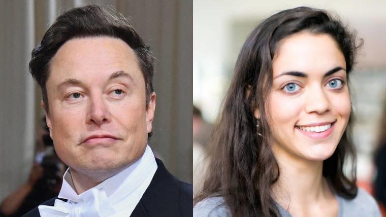 Elon Musk y Shivon Zilis, ejecutiva de Neuralink