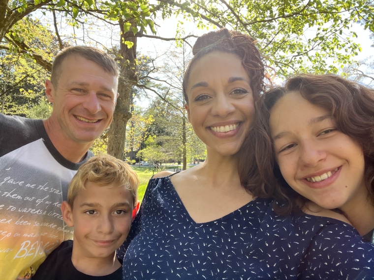 Kristina Jacob and her family after her recovery.