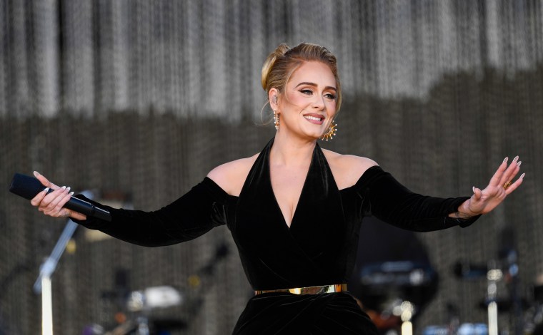 Adele performs on stage in London on July 01, 2022.