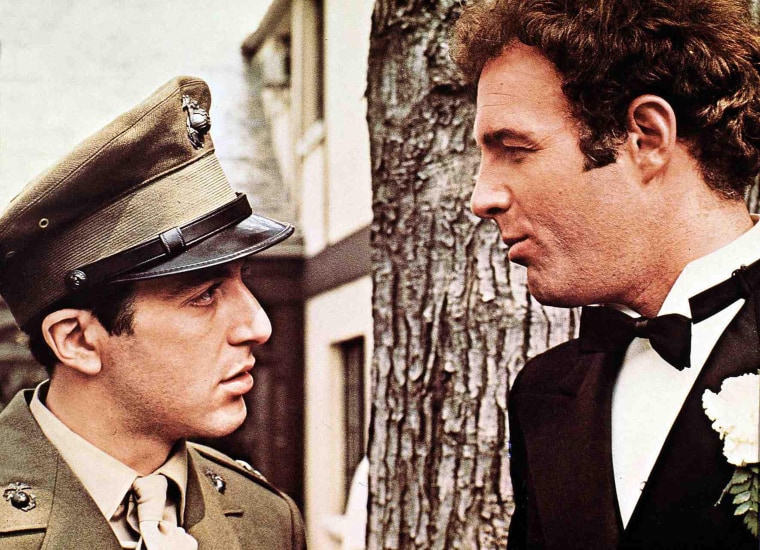 James Caan, right, and Al Pacino in a scene from "The Godfather" (1972).