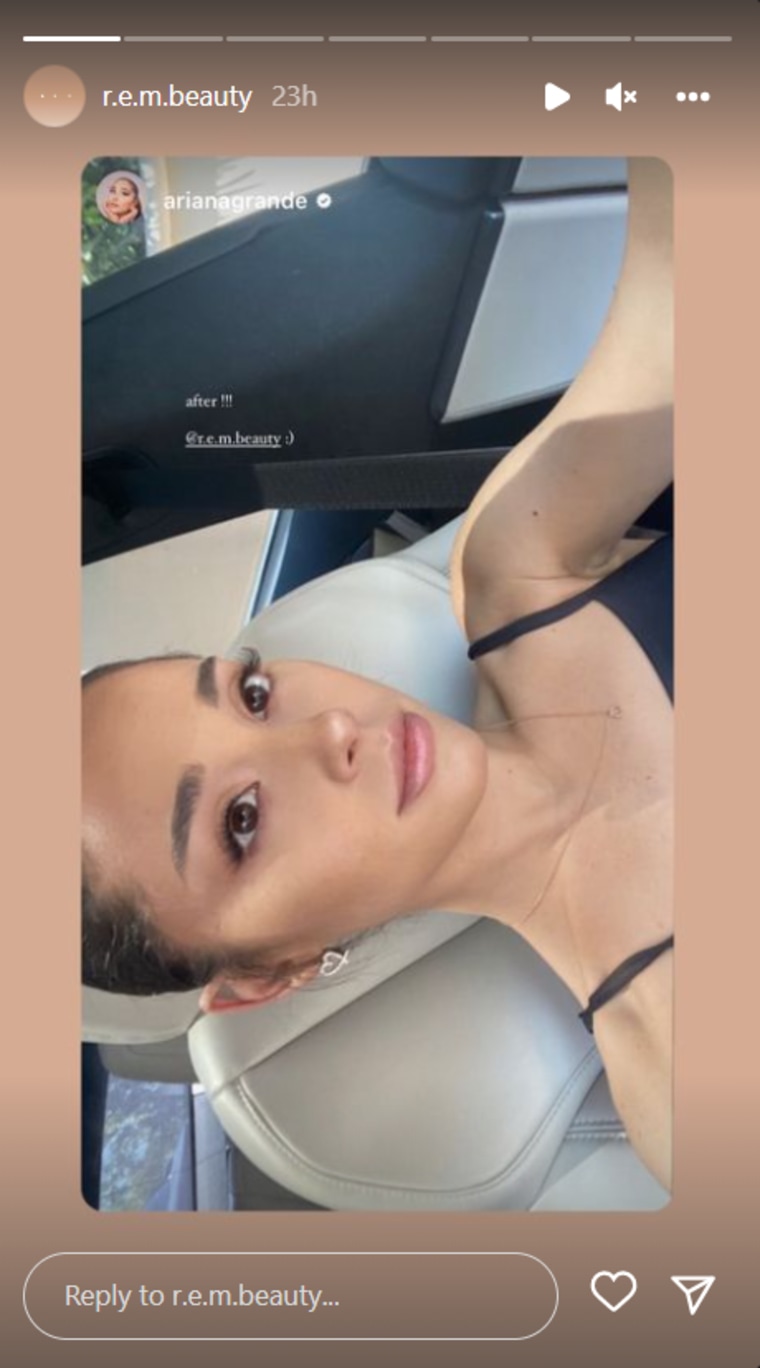 Ariana Grande Shares Rare Makeup-Free Selfie