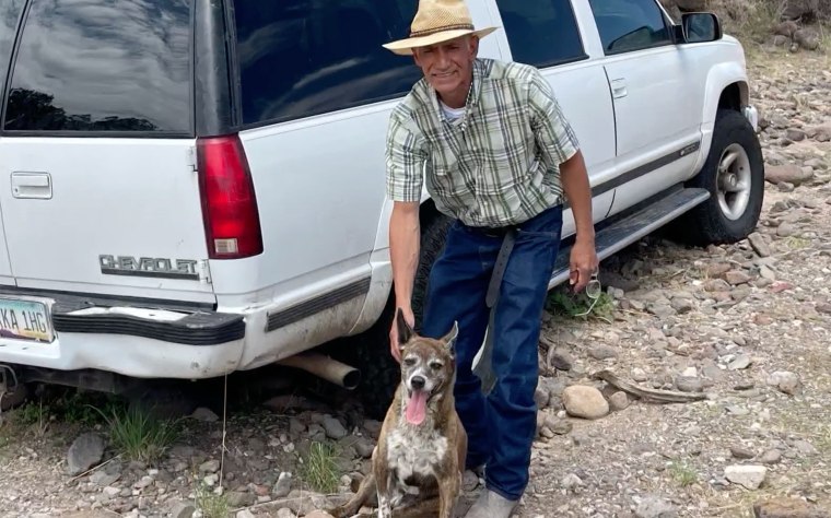 Man's best friend: Zoe, Castro's 14-year-old dog.