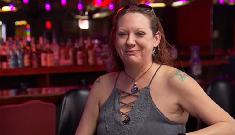Chelsea Lantrip Bell, a bartender at Chances Dance Hall in Cleburne, Texas.
