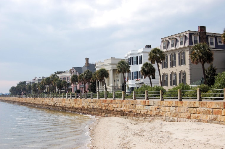 The beachfront homes in Charleston, South Carolina.