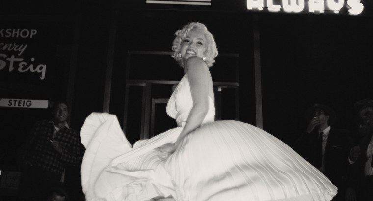 Ana de Armas as Marilyn Monroe.
